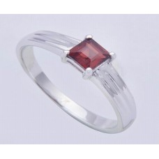 Amethyst Gemstone with 925 Sterling Silver Ring, Octagon Shape, RI-0100